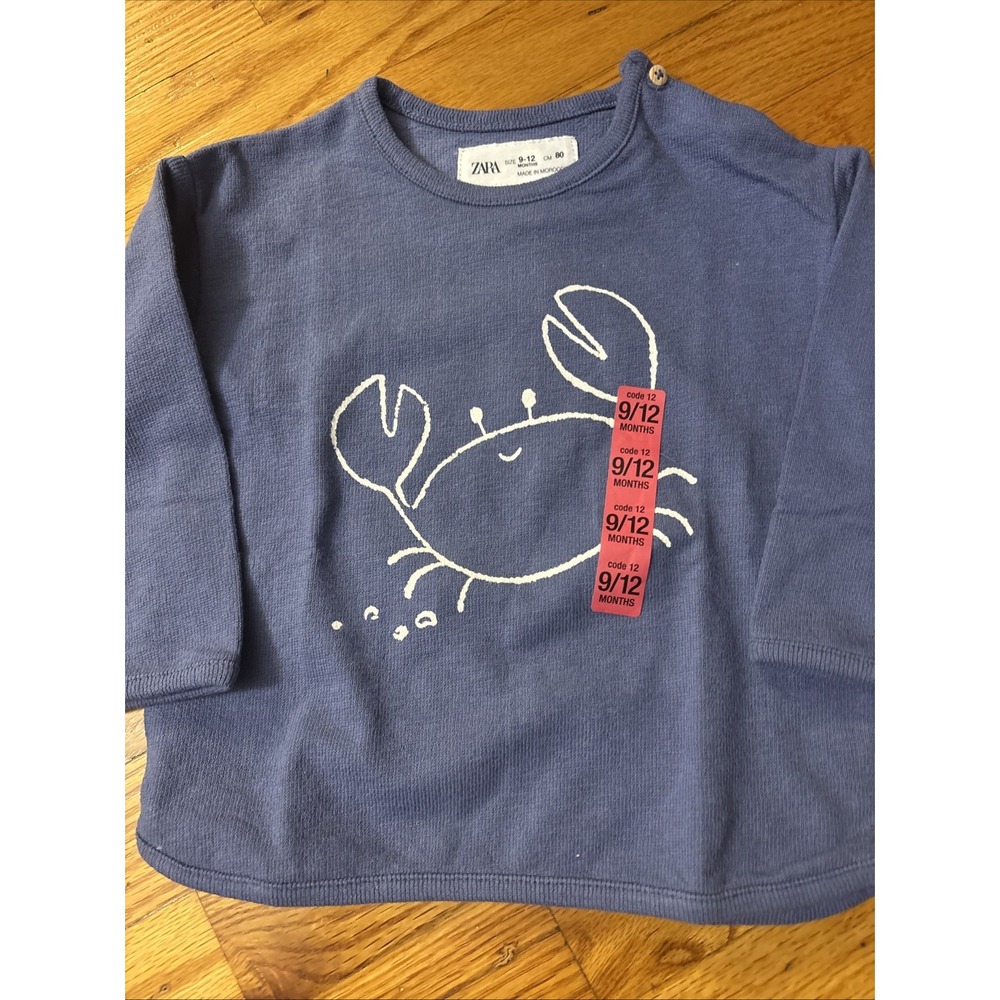 Zara Baby GIRL'S 9-12 Months Crab Sweatshirt